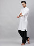 Men's White Cotton Blend Pathani Suit Set